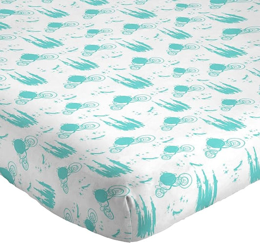 Jay Franco Kids Sheet Set with Fitted, Flat Sheets & Pillow Cover - Ultra-Soft Bedding with Pillowcase for Room Decor, Blue - Princess Cinderella, 3 Piece Twin