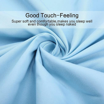4 Piece Bed Sheet Set (Full,Baby Blue) 1 Flat Sheet,1 Fitted Sheet and 2 Pillow Cases,Brushed Microfiber Luxury Bedding with Deep Pockets
