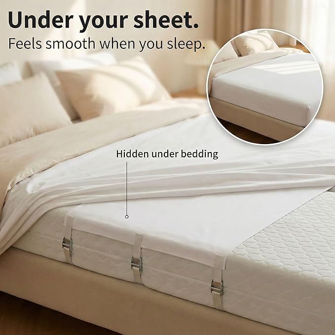 Twin to King Bed Converter | No Slipping | Innovative Solution as Bed Bridge for Couples & Families | Split King Gap Filler for Adjustable Bed, Installed in < 5 Min