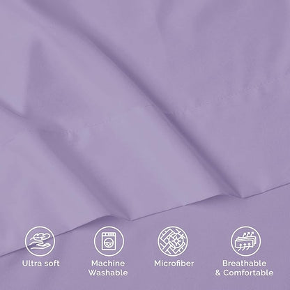 Luxury Flat Sheet on Amazon Elegant Comfort Wrinkle-Free 1500 Premier Hotel Quality 1-Piece Flat Sheet, Full Size, Lilac