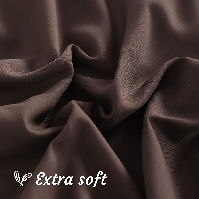 NTBAY Toddler Pillow Cases Set of 2, 2 Pack Brushed Microfiber 14x20 Pillow Cases, Soft, Wrinkle, Fade, Stain Resistant Dark Brown Pillow Cases with Envelope Closure, 14x20 Inches, Dark Brown