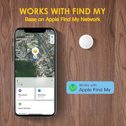 Tracker Tags-4 Pack, Item Tracker with Waterproof Case for Your Keys, Wallet etc, Luggage Tracker Works with Find My APP (iOS Only)