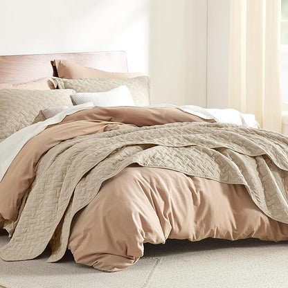 Bedsure Quilts Twin Size - Lightweight Bedspreads Twin Size with Basket Weave Pattern, Soft Quilt Bedding Set, Hazel Comforter Set Coverlet for All Seasons with 1 Pillow Sham (68" x 86") | Skin-Friendly Soft, All-Season Comfort, Breathable, Lightweight...