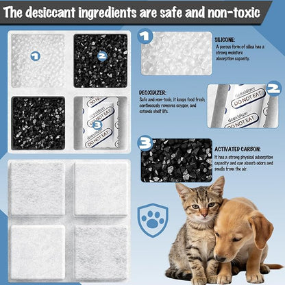 20-Pack Pet Food Desiccant Bags, Compatible with Petlibro Automatic Feeders, Keep Pet Food Dry and Fresh
