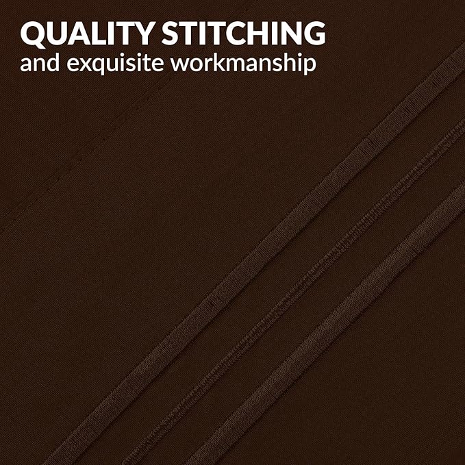 Mellanni Pillow Cases - Luxury, Extra Soft, Cooling Pillow Covers - 2 PC Iconic Collection Pillowcases - Envelope Closure (Standard/Queen 20" x 30", Brown)