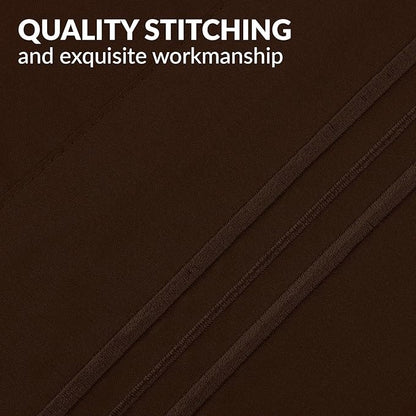 Mellanni Pillow Cases - Luxury, Extra Soft, Cooling Pillow Covers - 2 PC Iconic Collection Pillowcases - Envelope Closure (King 20" x 40", Brown)