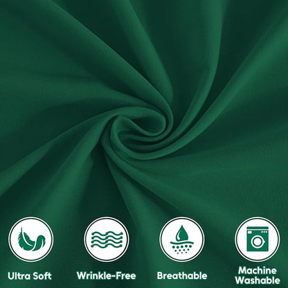 Twin Sheets Set, 3 Pieces Hotel Luxury Soft Microfiber Bed Sheets Set, Up to 16" Deep Pockets, Oeko-Tex Sheets with Elastic, Breathable, Wrinkle Free (Forest Green, Twin)