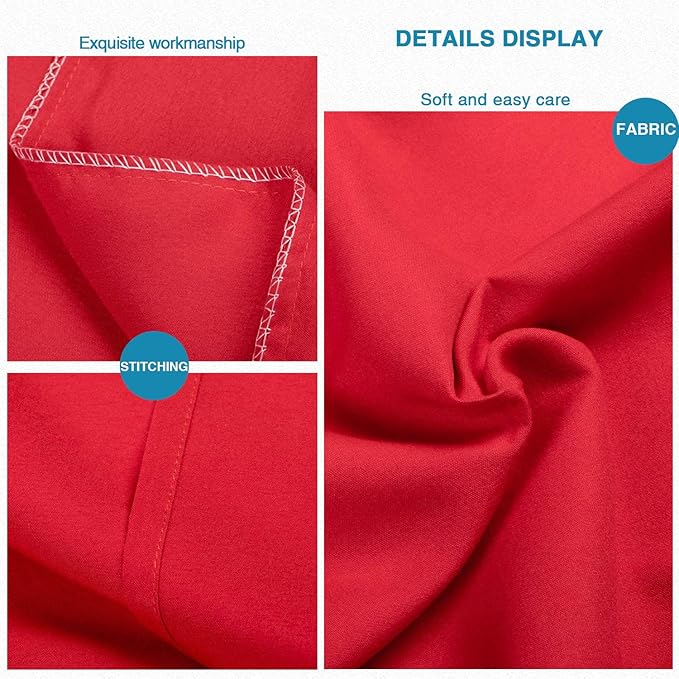 FLXXIE Pillow Cases Queen, Soft Microfiber Pillow Covers with Envelope Closure, Wrinkle Resistant Pillowcases, 2 Piece Set, 20x30, Red