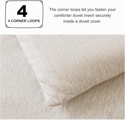 CozyLux Queen Comforter Set, 3 Pieces Beige Soft Luxury Cationic Dyeing Comforters Queen Size Bedding Sets, Breathable Lightweight Fluffy Bed Set with 1 Down Alternative Comforter and 2 Pillow Shams