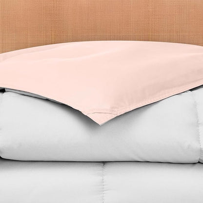 Modern Threads Down Alternative Reversible Comforter Blush/White Twin