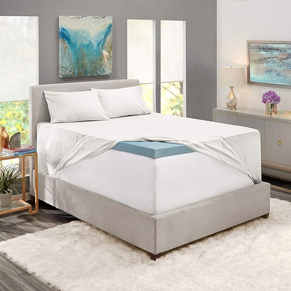 Nestl Twin XL Size Sheet Set, 4 Piece Extra Deep Pocket (18-24 inches), Microfiber, Hotel Luxury, Soft, Breathable, Wrinkle-Free, Easy to Care, White