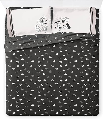Jay Franco Kids Comforter Set Includes Sheets and Pillow Covers - Soft and Cozy Bed Set for Stylish Room Decor, Official Licensed Bedding, Beige - Mickey and Friends, 7 Piece Full