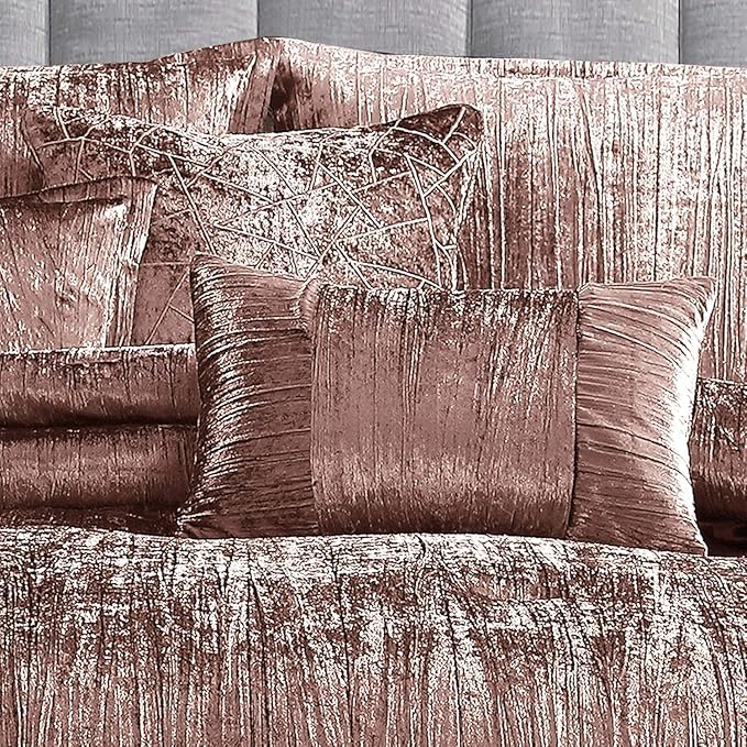 Riverbrook Home Turin Comforter Set, Queen, Blush, 7-Piece Set