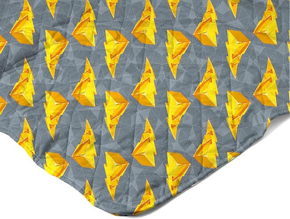 Northwest Power Rangers Geo Power Twin Quilted Blanket, Comfy Throw, Adults Boys Girls, Soft Lightweight Bedding for Bed, or Couch, 60 x 90 inches