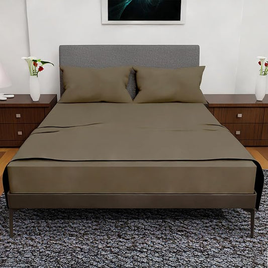 Royal Bliss King Size Sheets Set - 4 Piece Bedding - Wrinkle Free, Double Brushed, Cooling, Deep Pocket, Taupe
