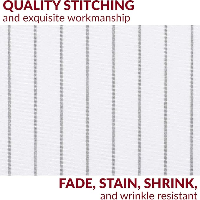 Mellanni Pillow Cases - Luxury, Extra Soft, Cooling Pillow Covers - 2 PC Iconic Collection Pillowcases - Envelope Closure (Standard/Queen 20" x 30", Pinstripe Gray)