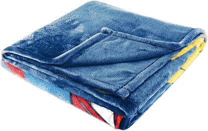 Jay Franco Kids Plush Throw Blanket – Soft & Cozy Fleece Throw for Bedroom & Couch Décor, Official Licensed Product, Blue - Cars, 60x90 - Large Blanket