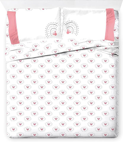Jay Franco Disney Minnie Mouse King Comforter Set - 7 Piece Bedding Includes Sheet Set & Pillow Covers - Super Soft Cozy Pink Mandala Bedding