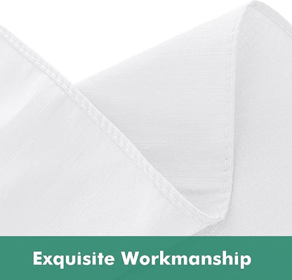 Biscaynebay Wrap Around Bed Skirts with Split Corners for Twin/Twin XL Beds 18" Drop, White Adjustable Elastic Dust Ruffles Easy Fit Wrinkle Resistant Silky Luxurious Fabric Machine Washable