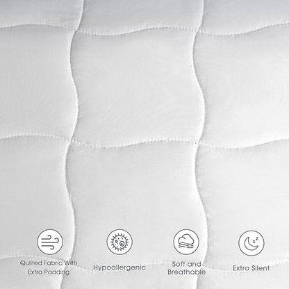 King Size Multi Zone Electric Heated Mattress Pad - Bed Warmer with Memory & Preheat Functions, 10 Heat Settings Dual Control for 1-12 Hours Auto Off, Lighted Button