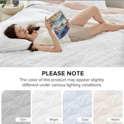 Comfort Spaces Queen Quilt Set Modern Reversible Ogee Coverlet Queen Bedding Set Cozy Quilted Winter Layer, All Season Lightweight Soft Queen Size Quilt, Kienna, Full/Queen White Ogee 3 Piece