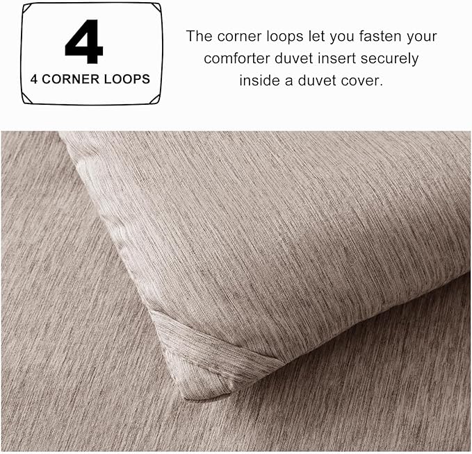 CozyLux Queen Comforter Set, 3 Pieces Khaki Soft Luxury Cationic Dyeing Comforters Queen Size Bedding Sets, Breathable Lightweight Fluffy Bed Set with 1 Down Alternative Comforter and 2 Pillow Shams