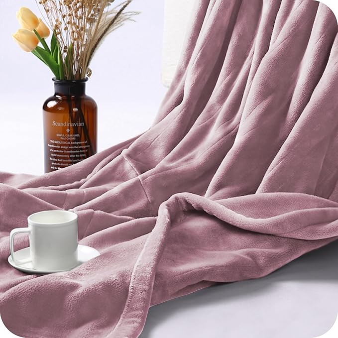 Electric Heated Blanket King Size 90"×100", Comfortable & Luxurious Flannel, 4 Heating Levels & 10 H Auto Shut Off, Purple