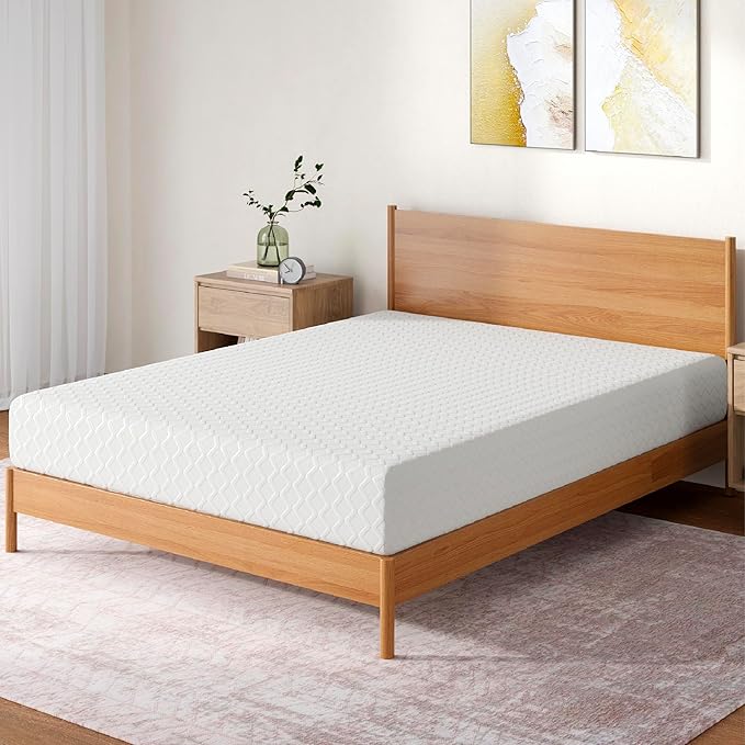 Signature Design by Ashley King Size Chime 10 Inch Medium Firm Memory Foam Mattress with Green Tea & Charcoal Gel for Pressure Relief, Fiberglass Free, Mattress In A Box