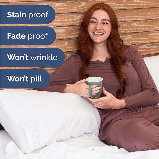 Bulk Case Pack of 12 Sheet Sets - (12) Complete Queen Size Sheet Sets with Deep Pockets - Wholesale Bulk Bedding for Hotels, Spas & Airbnbs - Breathable, Cooling, Soft & Wrinkle Free - (Queen, White)