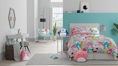 Franco Squishmallows Bedding Super Soft Comforter and Sheet Set with Sham, 7 Piece Full Size