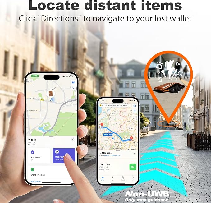 [Apple MFi Certified] 4 Pack Wallet Tracker Card with Apple Find My (iOS Only) Rechargeable Air Tracker Tags Bluetooth Wallet Finder IP68 Waterproof GPS Tracker Item Finder for Keys, Bags, Passport
