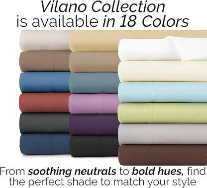 Southshore Fine Living, Inc. Hotel Quality Twin Bed Skirt - 15" Drop, Elegant Pleated Design, Premium Dust Ruffle/Twin Size Bed Skirt, Easy Care, Luxury Bed Skirt Twin Size, Slate