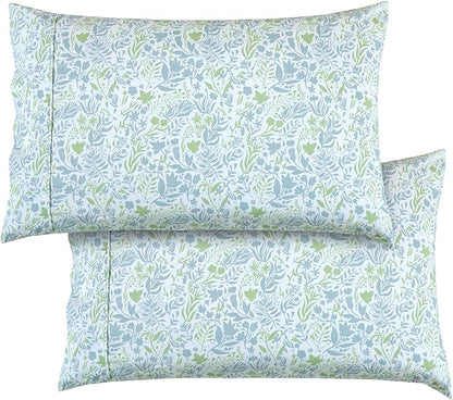 Elegant Comfort Softest and Coziest 6-Piece Sheet Set - 1500 Premium Hotel Quality Microfiber - Deep Pocket, Wrinkle Resistant 6-Piece Floral Bed Sheet Set, King, Anita Green