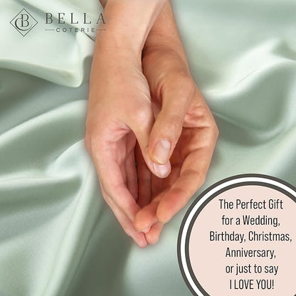 Bella Coterie Luxury Bamboo Viscose Twin Size Sheet Set | 100% Organically Grown | Ultra Soft | Cooling for Hot Sleepers | 18" Deep Pocket [Sea Glass]