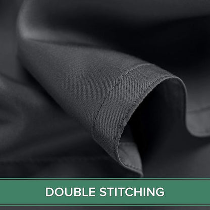 King Pillowcases by Pure Bamboo, Genuine 100% Organic Viscose Derived from Bamboo, Luxuriously Soft & Cooling, Double Stitching, Envelope Closure (2 King Pillowcases, Charcoal)