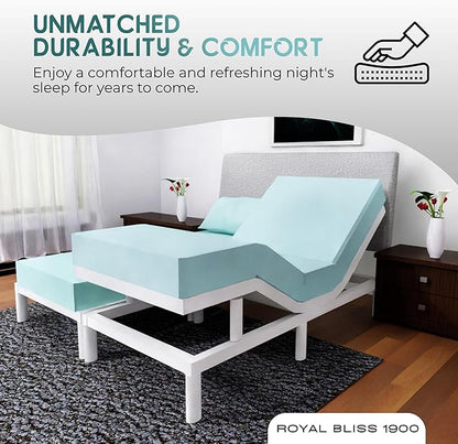 Split California King Sheets Sets - 5 Pcs Set - Split California King Sheets for Adjustable Bed Cal King Split Sheets Sets for Adjustable Bed California King Split Sheets (Aqua)