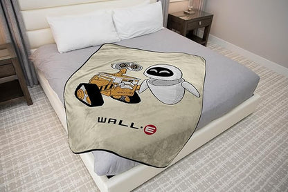 Jay Franco Kids Plush Throw Blanket – Soft & Cozy Fleece Throw for Bedroom & Couch Décor, Official Licensed Product, Beige - Wall-E, 46x60 - Throw Blanket