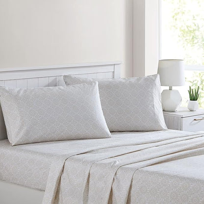 Modern Threads Printed 4-Piece Extra Soft Bedding Sheets & Pillowcase Set, Deep Pocket up to 16 inch Mattress Abella Cal King