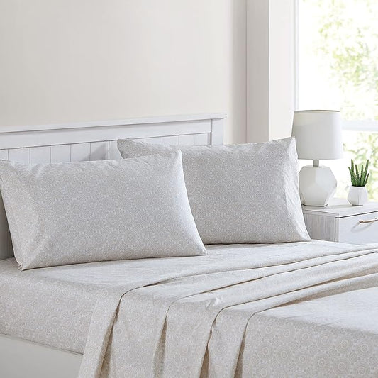 Modern Threads Printed 4-Piece Extra Soft Bedding Sheets & Pillowcase Set, Deep Pocket up to 16 inch Mattress Abella Cal King