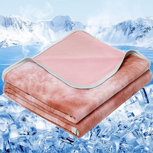 inhand Cooling Throw Blanket (50"x60"), Cooling Blankets for Hot Sleepers, Absorbs Heat to Keep Adults Cool for Summer Nights Sweats, Thin Cold Lightweight Blanket for Couch Bed, All Season Use