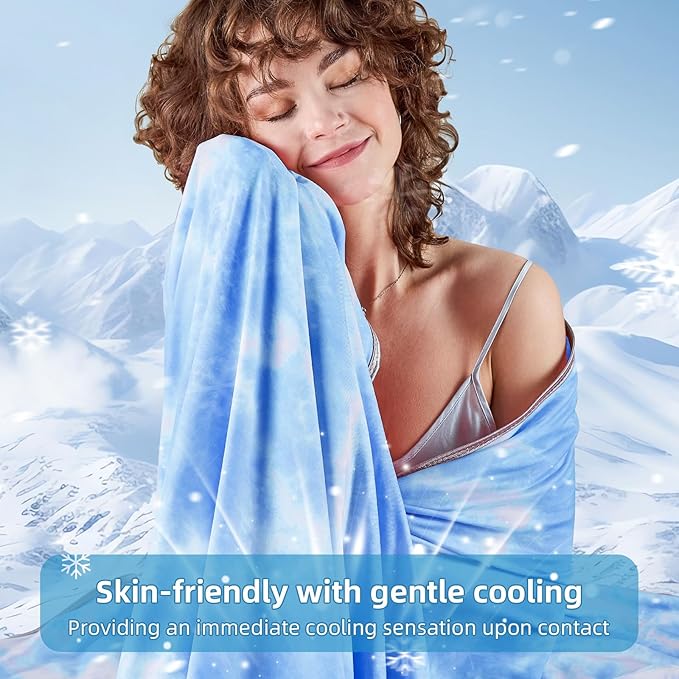 inhand Cooling Blanket Twin Size (60"x80"), Cooling Blankets for Hot Sleepers, Absorbs Heat to Keep Adults Cool for Summer Nights Sweats, Thin Cold Lightweight Blanket for Couch Bed, All Season Use