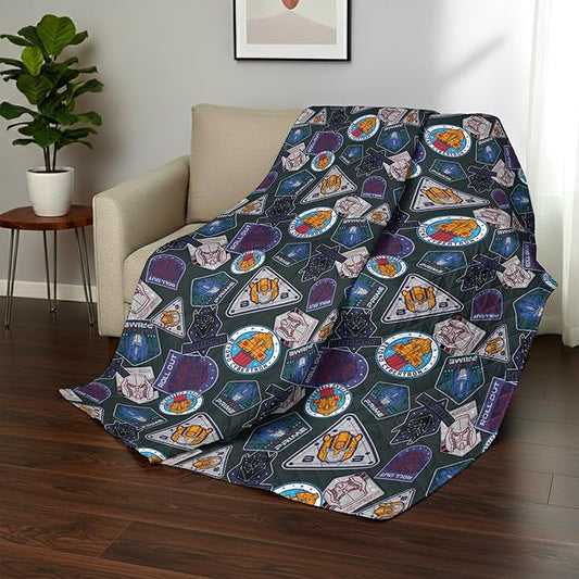 Northwest Transformers Autobots vs. Decepticons Quilted Throw Blanket, Comfy Throw, Adults Boys Girls, Soft Lightweight Bedding for Bed, or Couch, 60 x 80 Inches