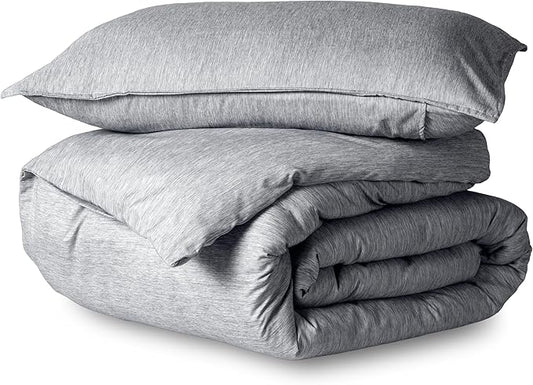 Bare Home Bedding Duvet Cover Twin/Twin Extra Long Size - Premium 1800 Super Soft Collection - Lightweight, Soft Textured Duvet Cover (Twin/Twin XL, Heathered Charcoal)
