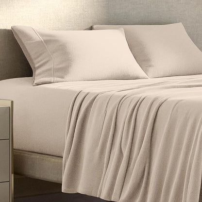 Bare Home Super Soft Fleece Sheet Set - Full Size - Extra Plush Polar Fleece, No-Pilling Bed Sheets - All Season Cozy Warmth (Full, Sand)