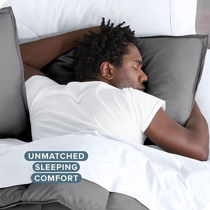 Bare Home Bedding Duvet Cover Full Size - Premium 1800 Super Soft Collection - Lightweight, Cooling - Soft Breathable Bedding Duvet Cover (Full, Grey)