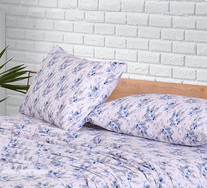 RUVANTI Queen Cotton Percale Bed Linen Set Soft Breathable - Deep Pocket 4Pcs Maple
