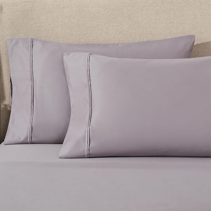 Superior 1200-Thread Count Egyptian Cotton Solid Pillowcase Set, Zephyr