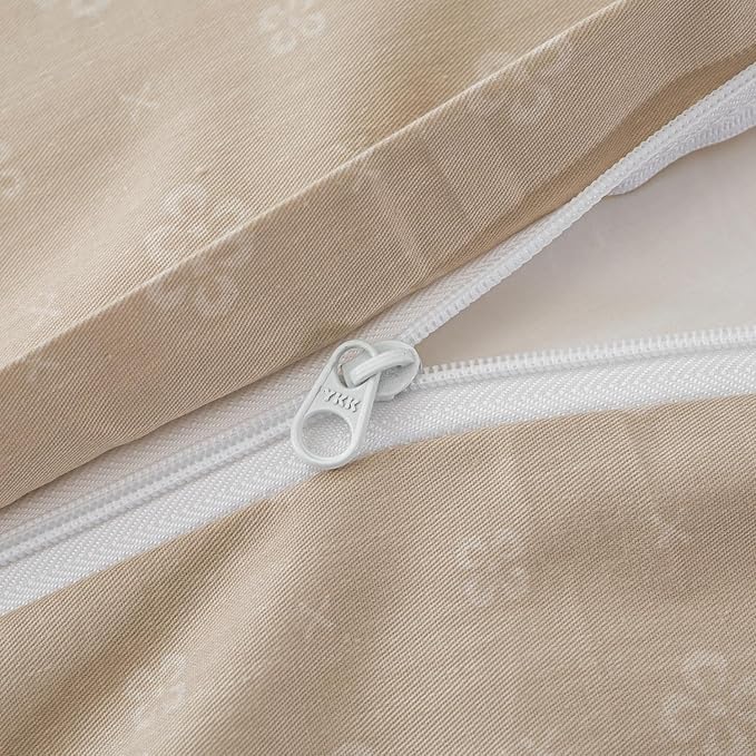 OAITE Duvet Cover Set Queen Size Floral Pattern 500 Thread Count Ultra Soft 100% Cotton Duvet Cover Sets 3-PC, Breathable Duvet Cover with Zipper Closure & Corner Ties