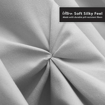 Nestl Light Grey Bed Skirt King Size, Pinch Pleat King Bed Skirt, 14" Inch Drop King Bedskirt, Hotel Quality Light Grey Bed Skirts, Microfiber Bedskirt for King Bed, Light Grey King Size Bed Skirt