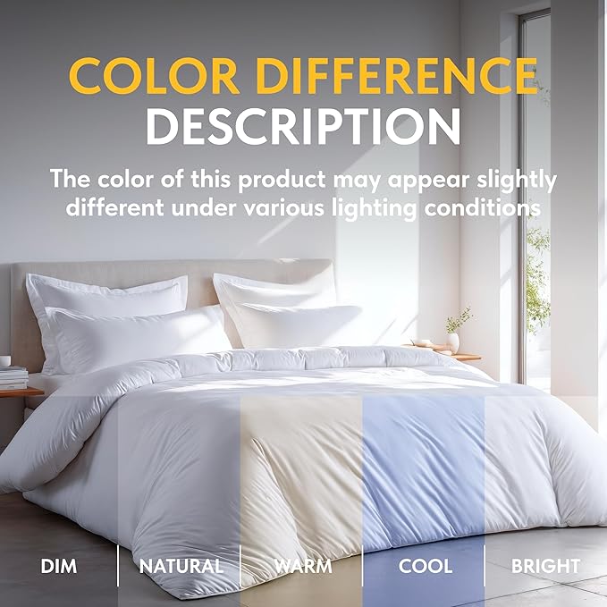 White Classic White Queen Duvet Cover Set, Microfiber Duvet Cover with Zipper, Duvet Cover Set of 1 Down Comforter Cover with 2 Pillow Shams, Luxury Comforter Cover Queen Size | Comforter Not Included
